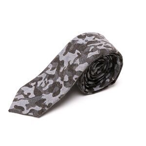 Calibrate Men Cotton Print Tie Black 1038